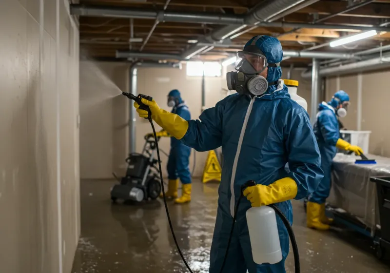 Basement Sanitization and Antimicrobial Treatment process in McGovern, PA