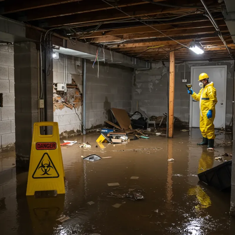 Flooded Basement Electrical Hazard in McGovern, PA Property